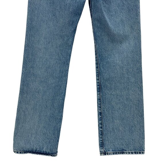 Madewell Womens 26 Jeans '90s Straight Distressed Light Stone Washed Denim - Picture 6 of 9